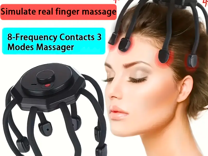 🌿 Pack Relajante: Masajeador Inalámbrico 360° 💆♀️ + Mascarilla Antimigraña ❄️