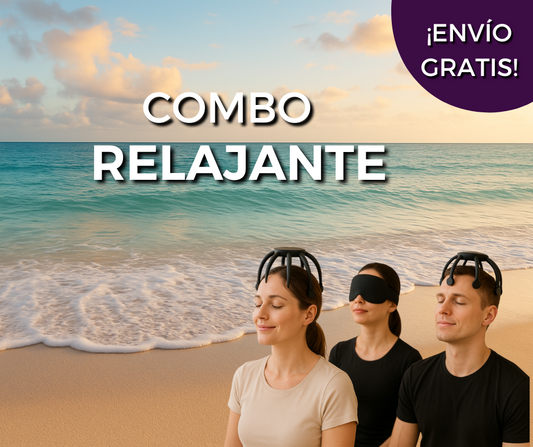 🌿 Pack Relajante: Masajeador Inalámbrico 360° 💆‍♀️ + Mascarilla Antimigraña ❄️